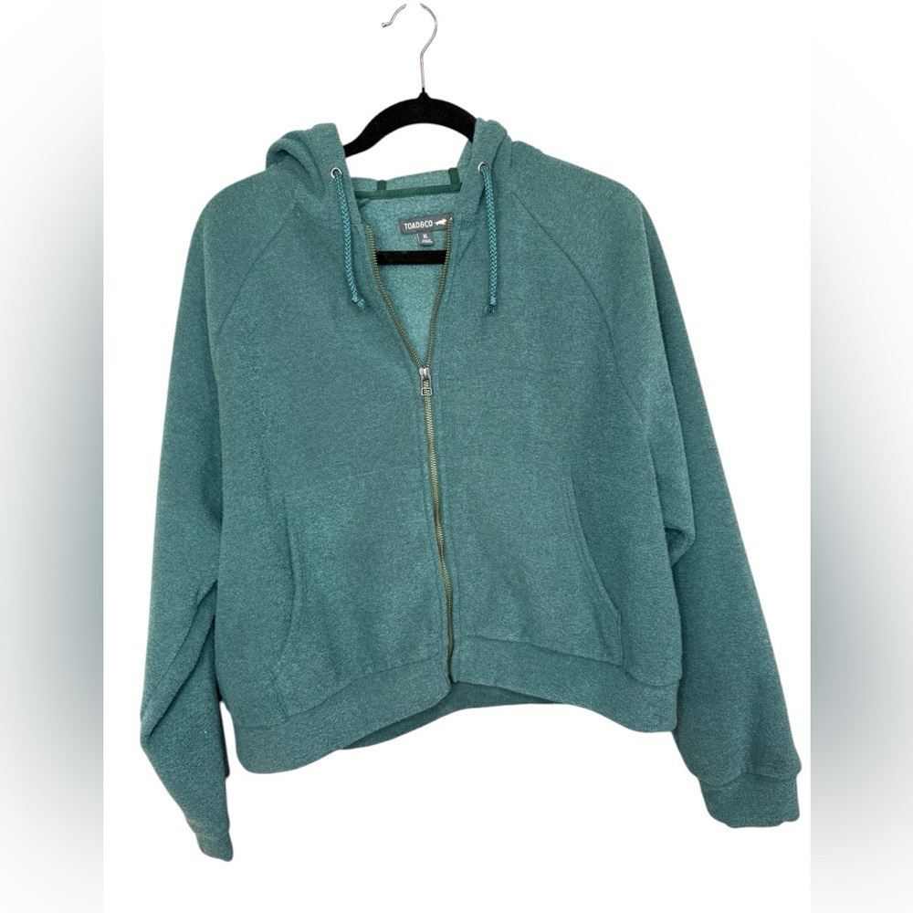 Toad&Co Whitney Terry Jasper‎ color zip up hoodie fleece jacket Size XL